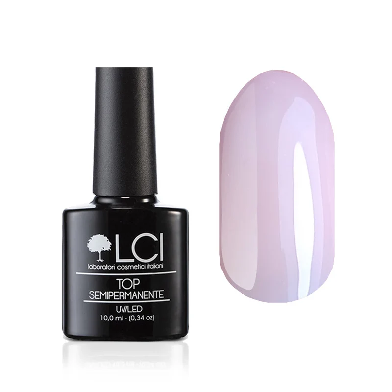 Top Coat GLOSSY - gloss effect WHITE 10 ml LCI - Lattiginoso