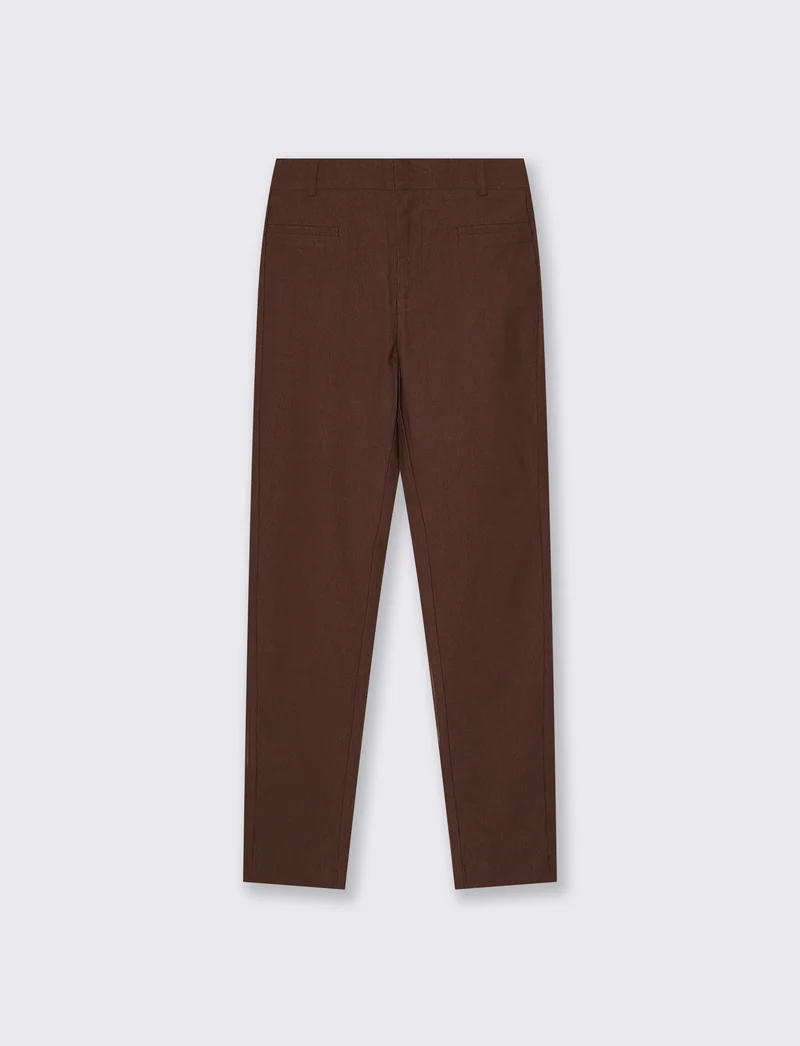 Pantalone con tasche a friso - Marrone