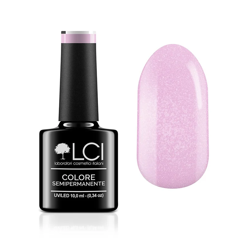 Smalto Semipermanente LCI - Bianco Rosa glitter