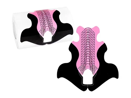 100 Cartine per ricostruzione Nail Forms Stencil Pro LCI