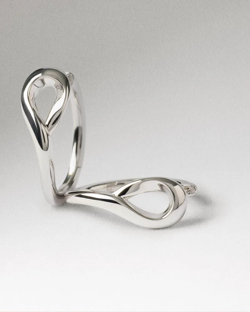 GRID deva silver hoops