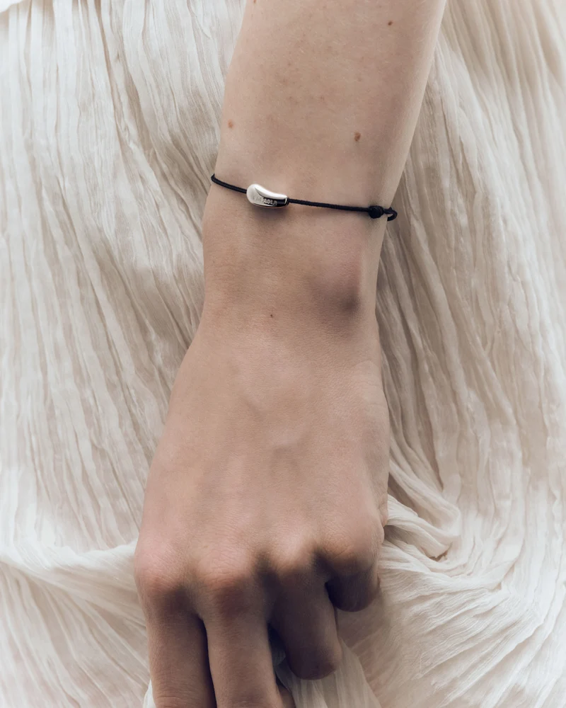 GRID rodeo-black-cord-silver-bracelet