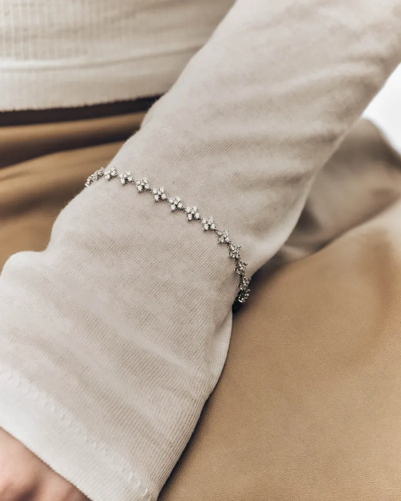 GRID 5 Diamonds and White Gold Maggie Bracelet