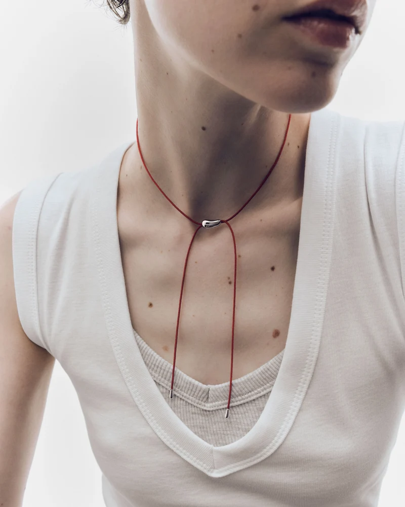 GRID Rodeo red cord necklace