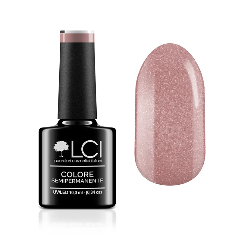 Smalto Semipermanente LCI - Sabbia rosata glitter - Rosa
