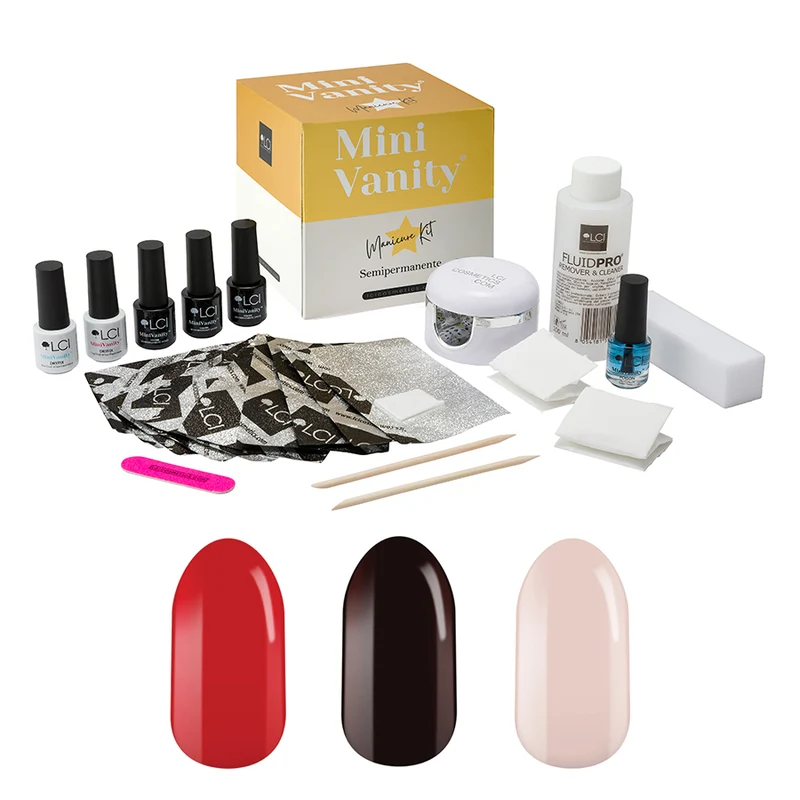 Kit Portatile MINI VANITY Semipermanente e manicure LCI - 3 Colori - BEST