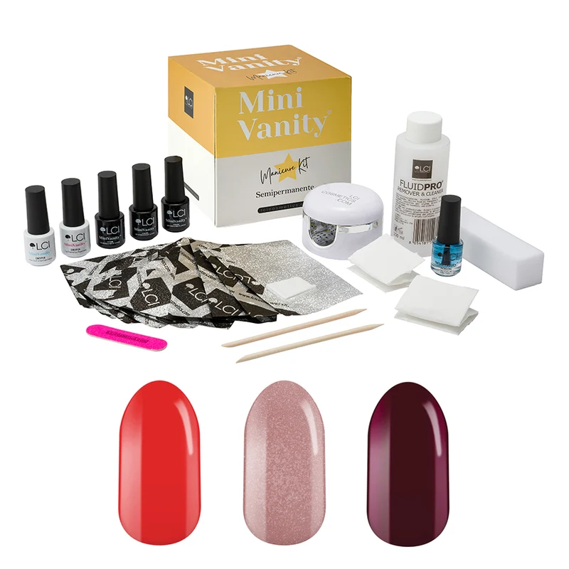 Kit Portatile MINI VANITY Semipermanente e manicure LCI - 3 Colori - MUST