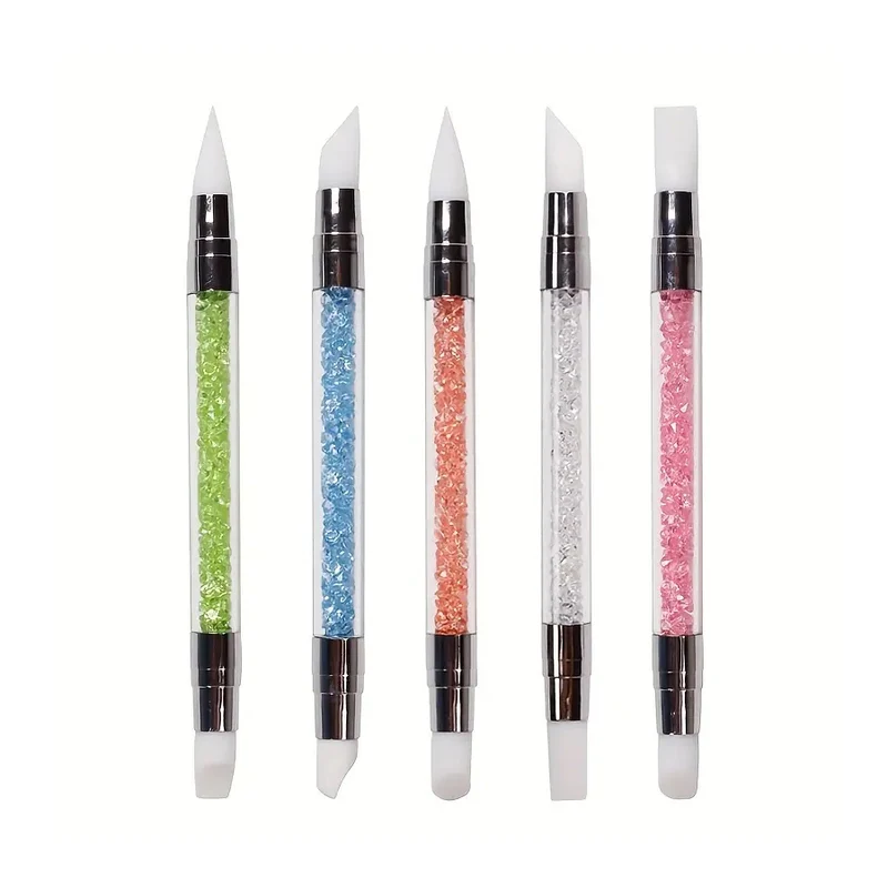 Set 5 pennelli per nail art in Silicone - LCI