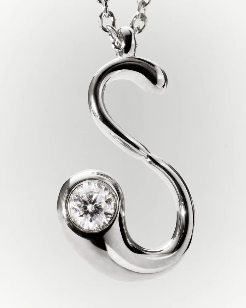 GRID Initial S Silver