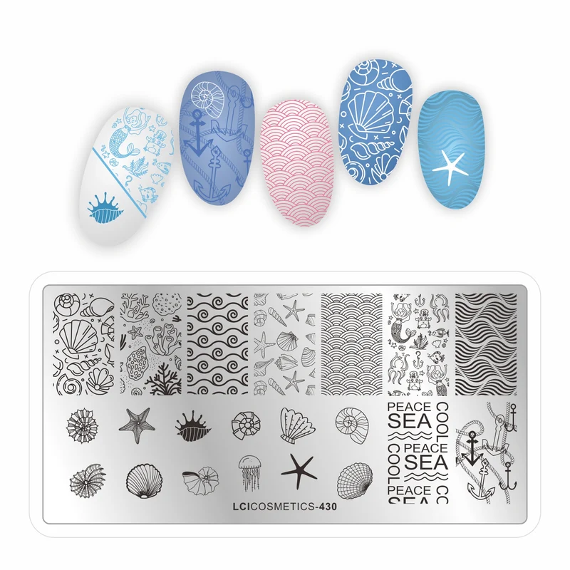 Piastra stamping nail art LCI - Amore per il Mare
