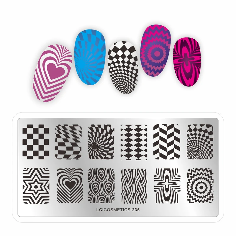 Piastra stamping nail art LCI - Texture 80's