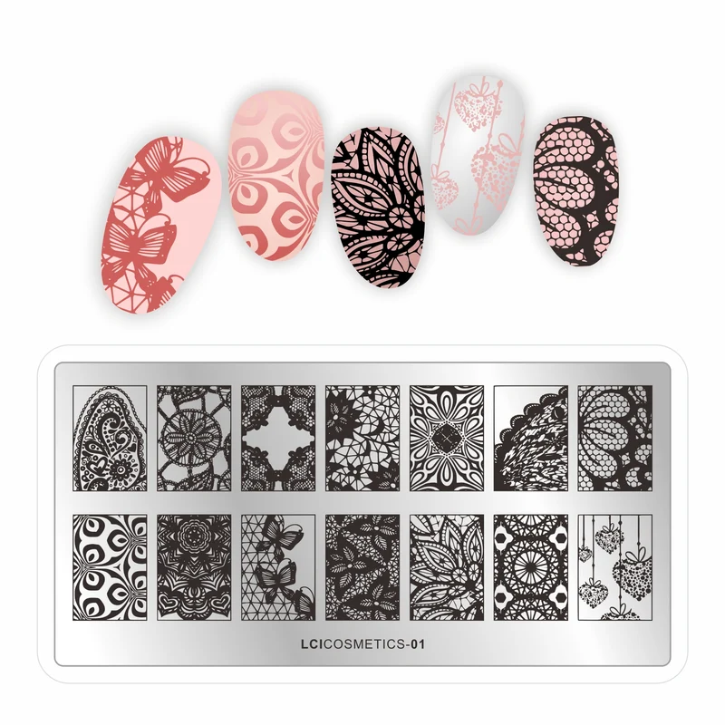 Piastra stamping nail art LCI - Ricami