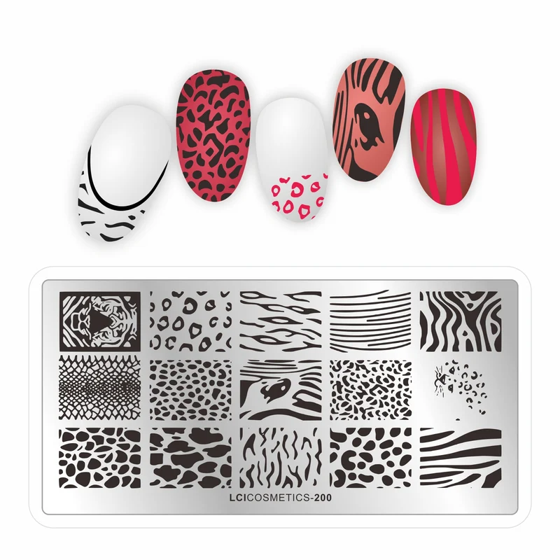 Piastra stamping nail art LCI - Texture manto animali