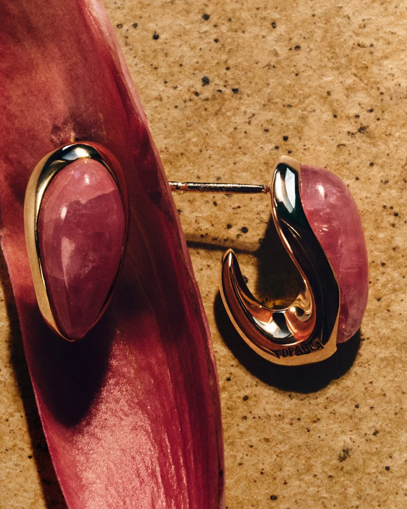 GRID Rhodochrosite Luna Earrings