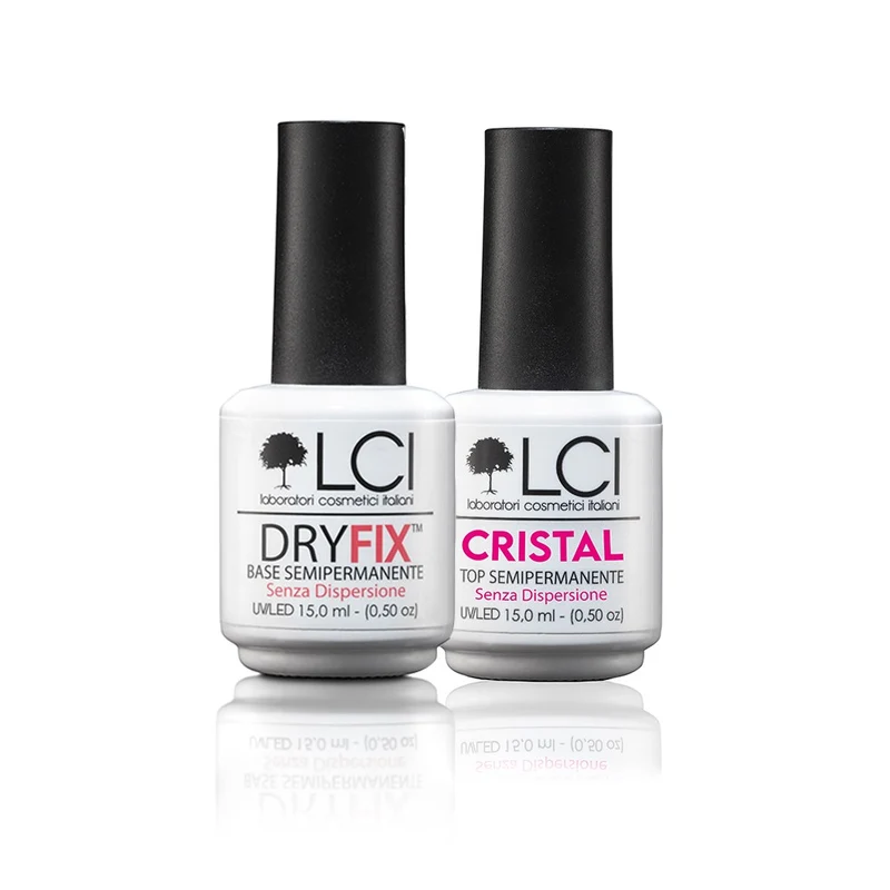 LCI Combo Pack: Base DryFix 15 ml + Cristal Top DryFix 15 ml