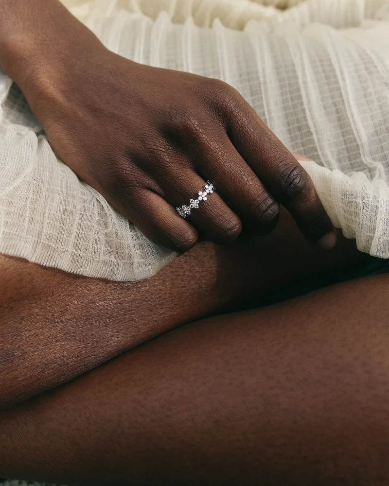 GRID 2 Diamonds and White Gold Maggie Ring