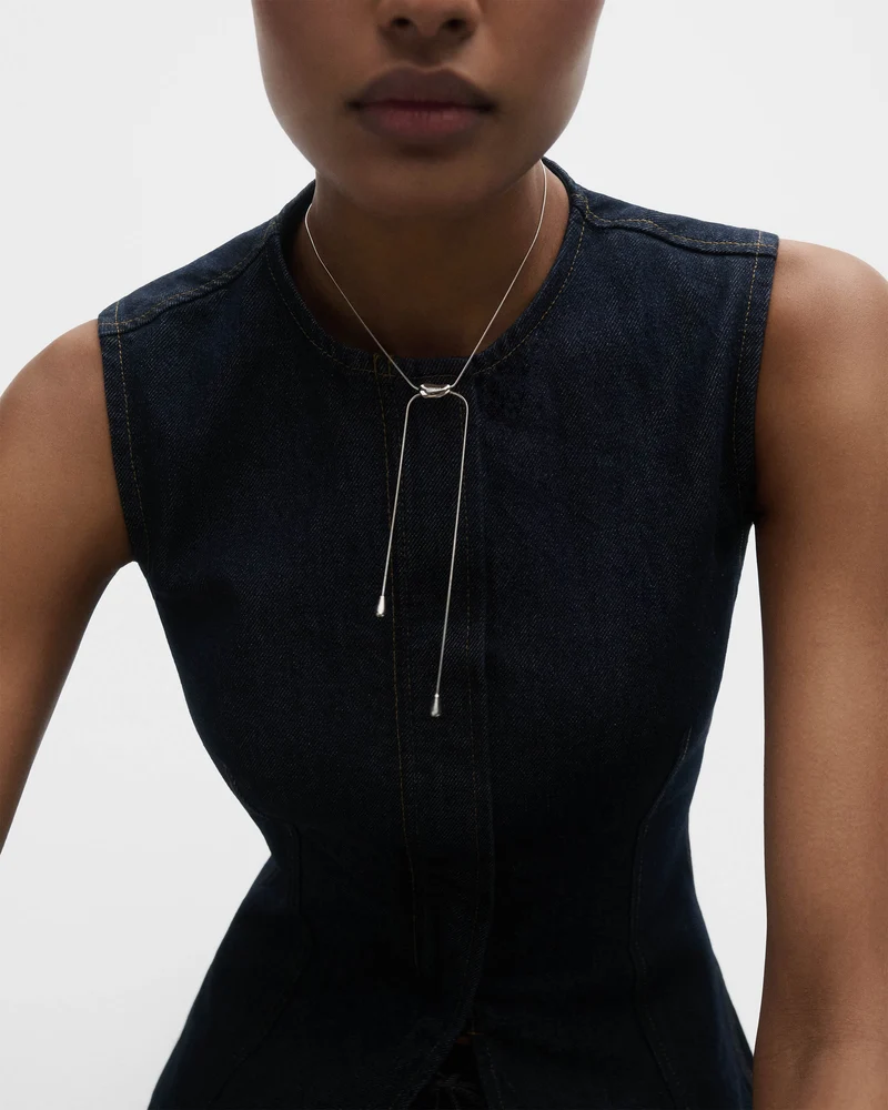 GRID 5 Rodeo silver necklace