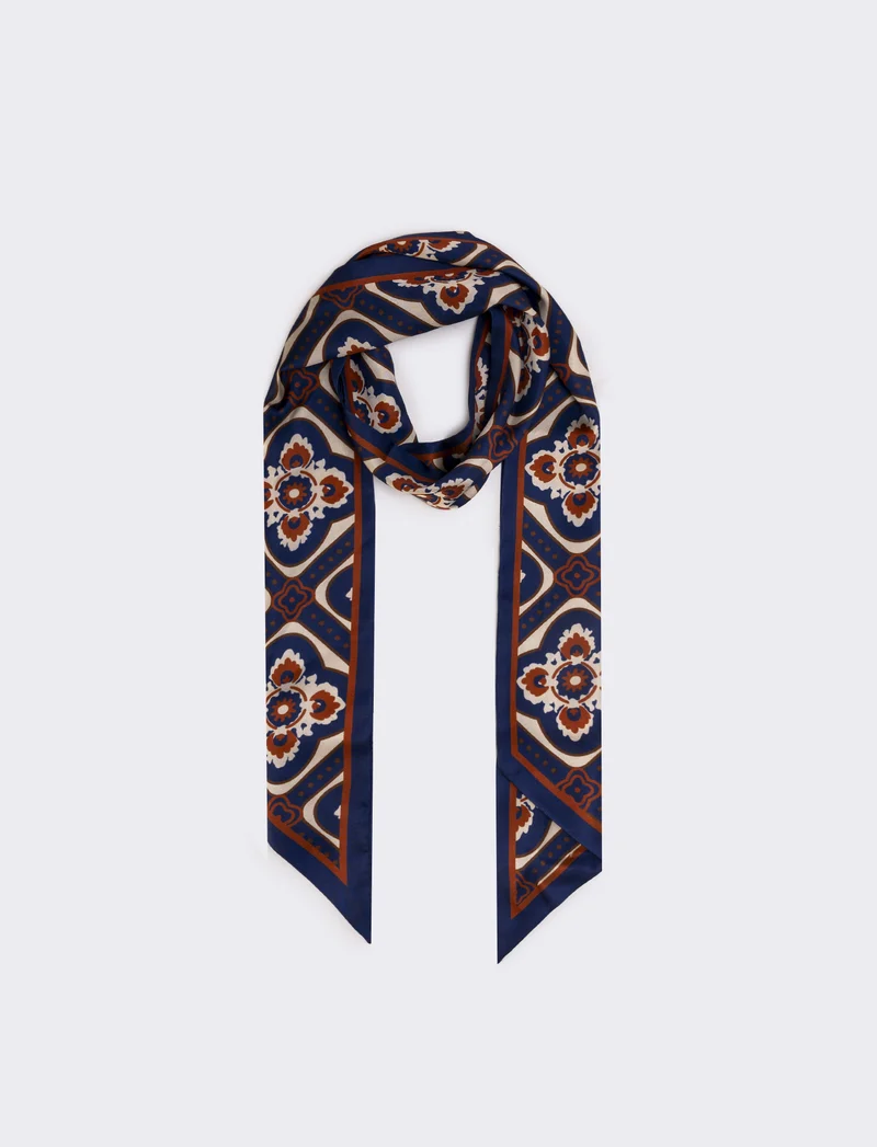 Foulard cravatta in satin per donne - Arancio