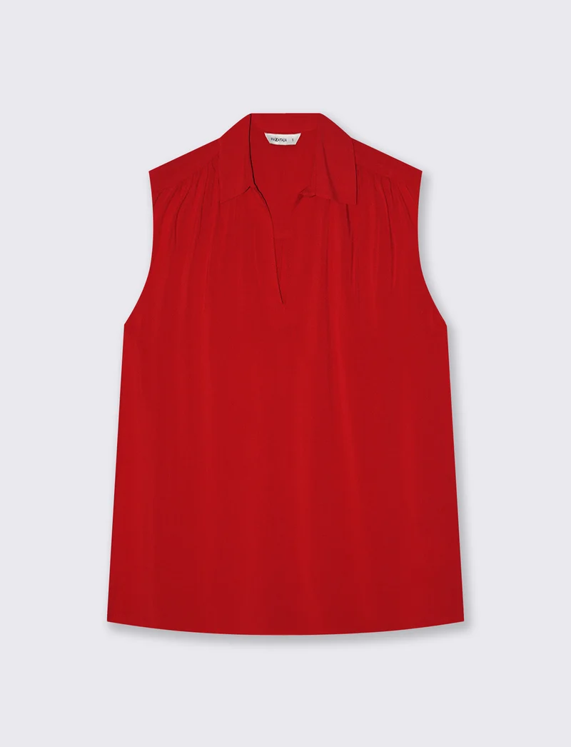 Casacca con Scollo a V Elegante - Rosso
