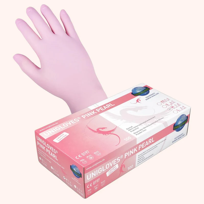 Guanti Nitril rosa 100 pezzi