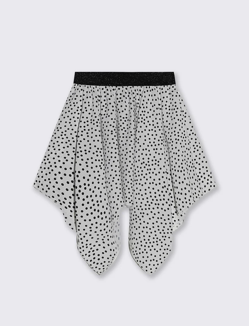 Gonna ampia a pois effetto metallizzato - Fantasia