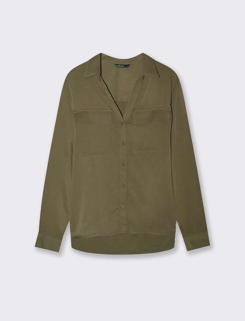 Camicia manica lunga con tasche frontali - Ve.milit.
