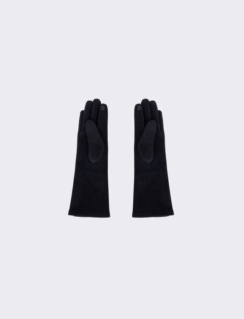 Guanti micropile touch eleganti - Nero