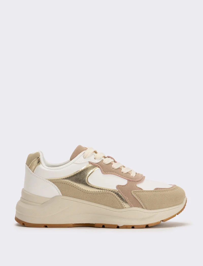 Sneakers bianche da con riporti - Bianco