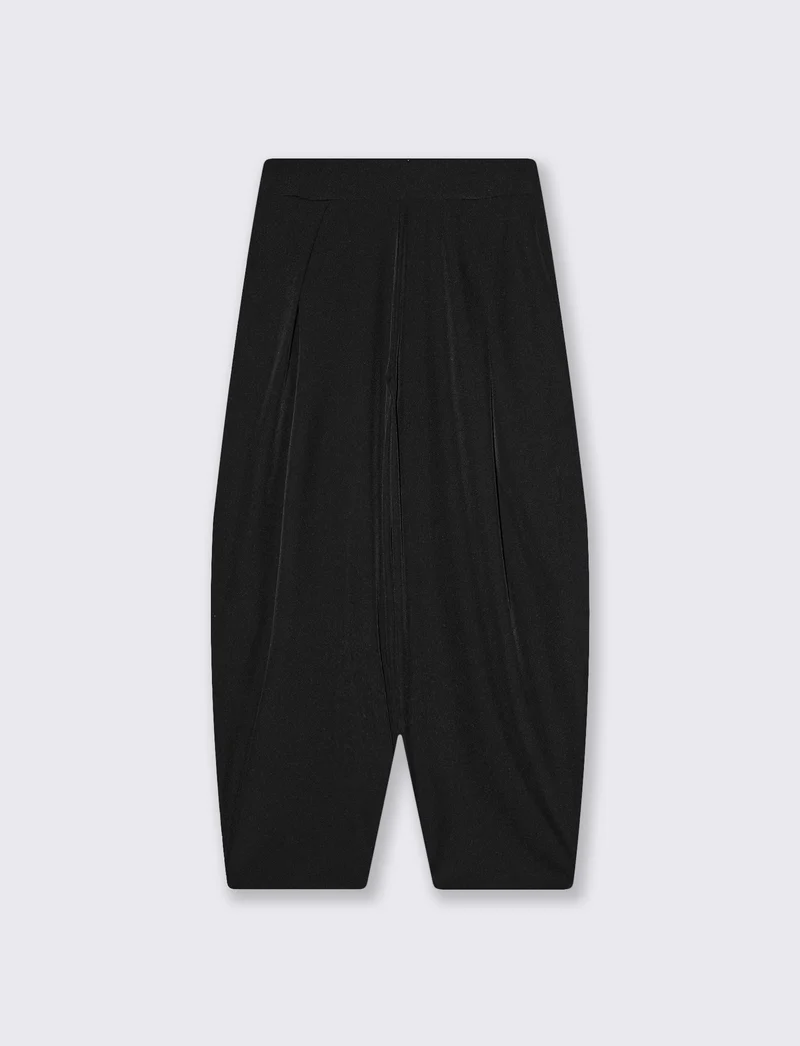 Pantaloni morbidi con fascia in vita - Grigio fango