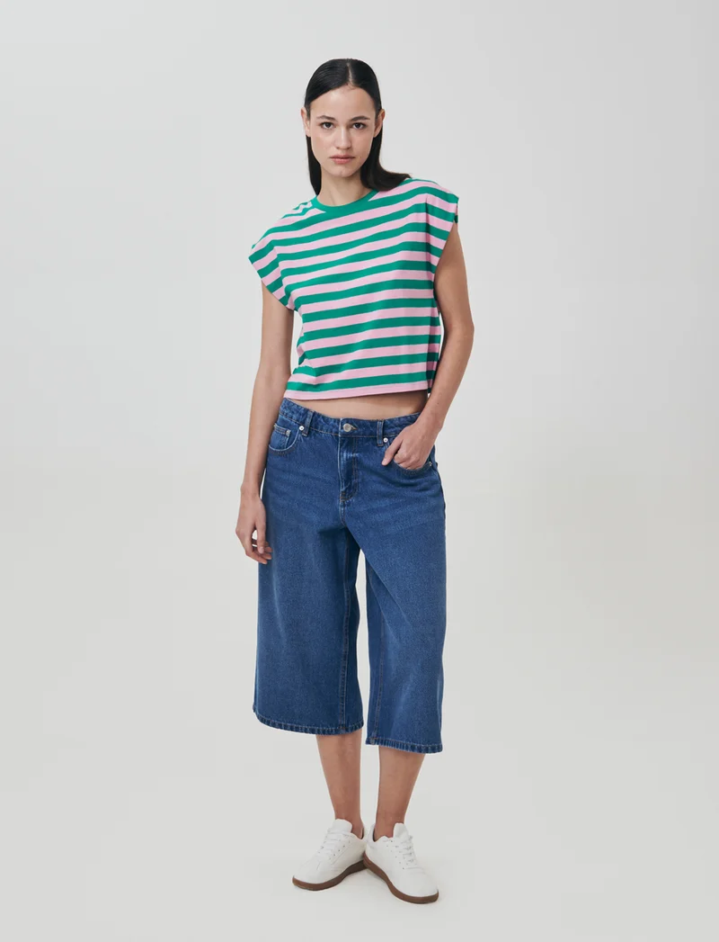 T-shirt in cotone girocollo manica a T - var 1