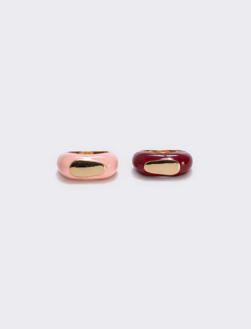 Anelli con pietra elegante - Rosa