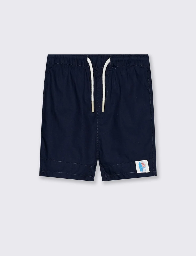 Bermuda in cotone con coulisse estivi - Blu