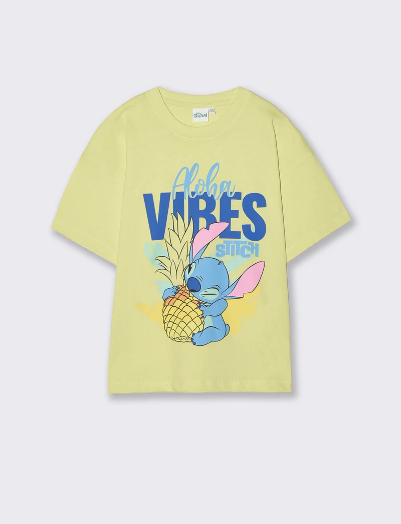 T-shirt Stich: divertente e versatile - Verde