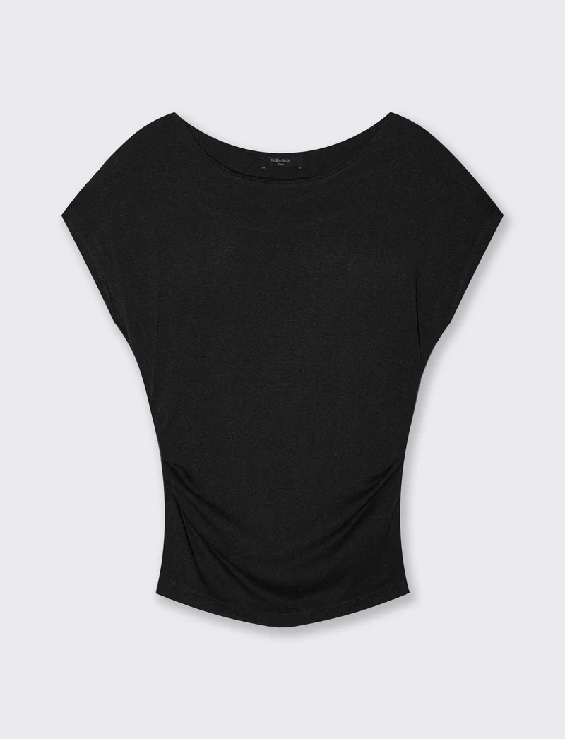 Tshirt over in maglia - Nero