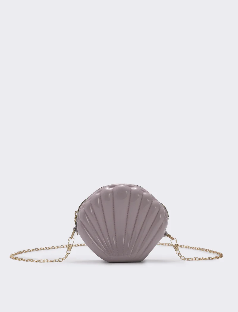 Borsetta conchiglia in PVC per bambina - Rosa chiaro