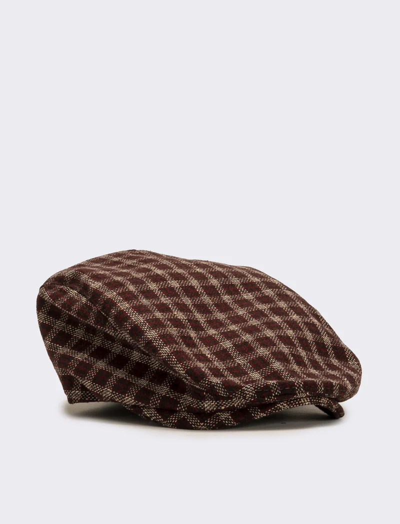 Cappello coppola vari pattern uomo - Bordeaux