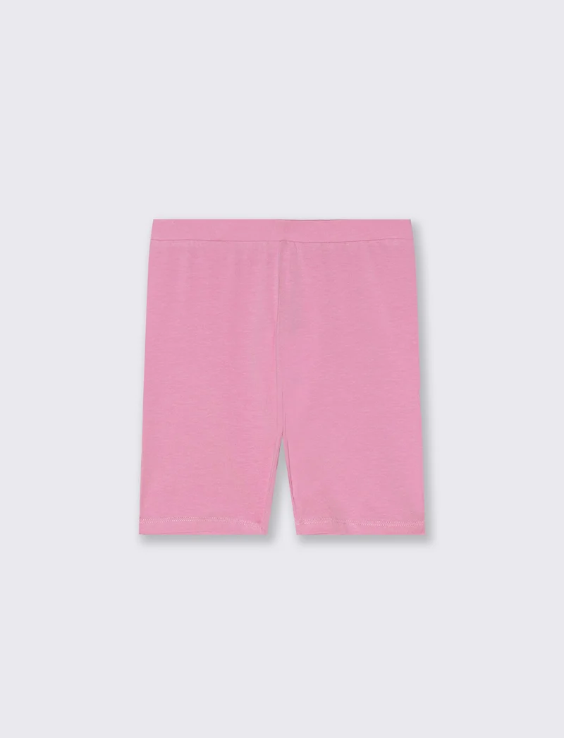 Leggings corti da bambina in cotone - Rosa