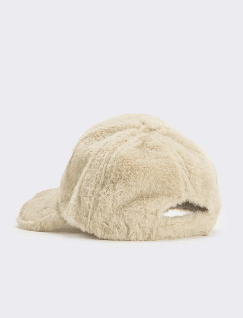 Cappello baseball pelliccia - Beige
