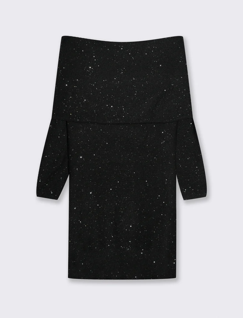 VESTITO OFF SHOULDER - Nero