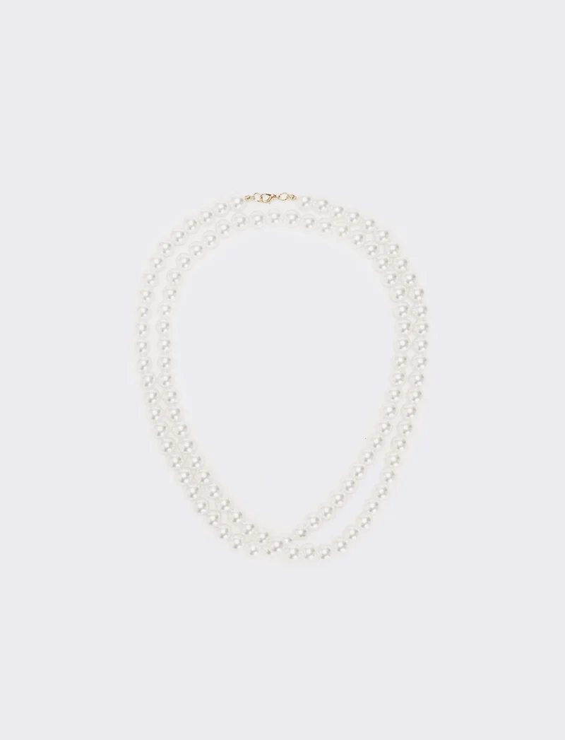 Collana charleston 12mm - Bianco natural