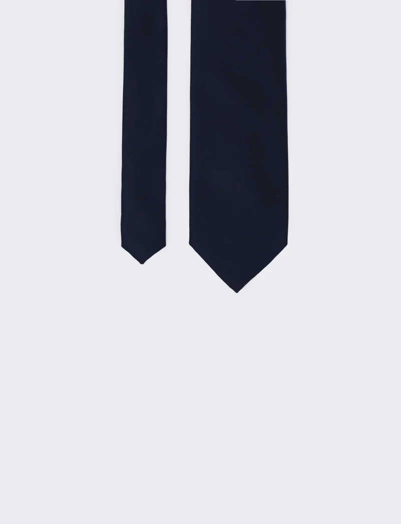 Cravatta uomo liscia 8cm - Blu navy