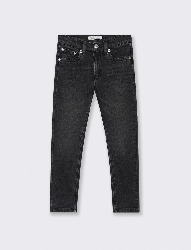 Jeans skinny da bambina. - Nero