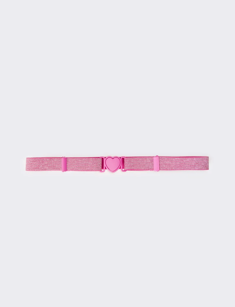 Cintura donna in lurex regolabile - Rosa
