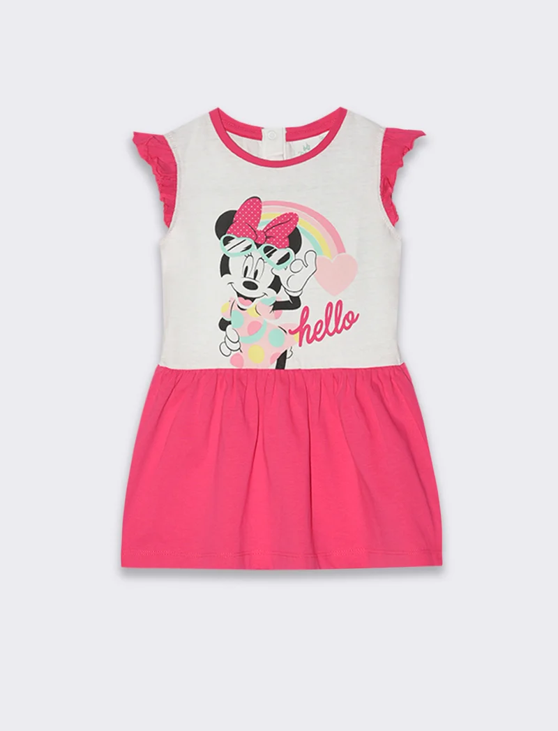 Abito con rouches da neonata - Fuxia