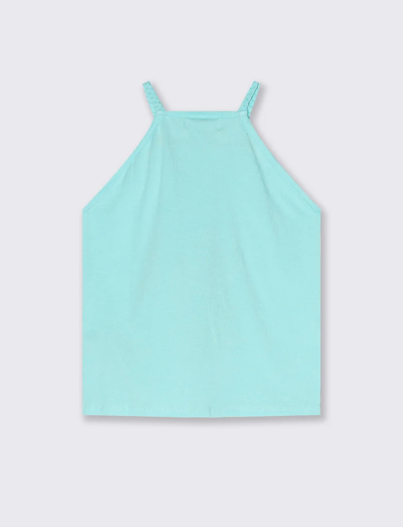Canotta da bambina con stampa - Verde acqua