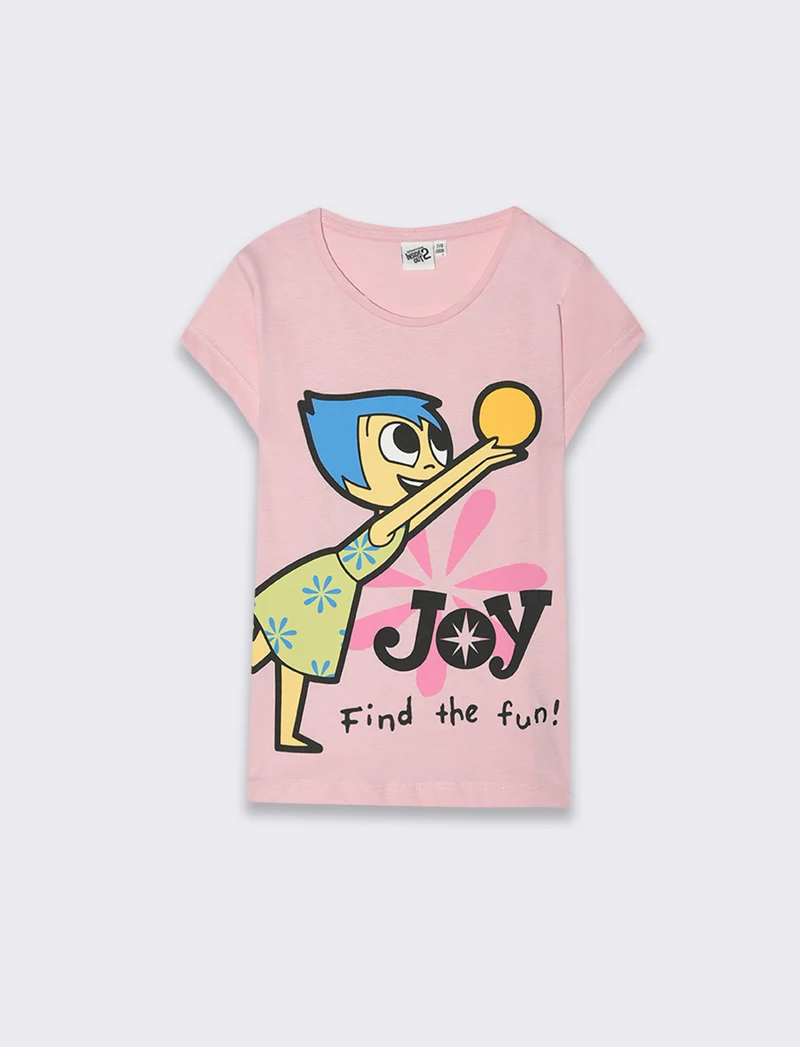 T-shirt Inside Out da bambina - Rosa