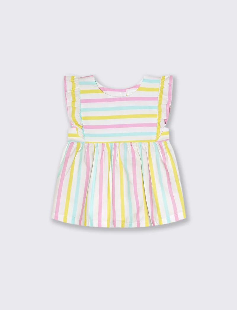 Camicia in popeline da neonata - Righe