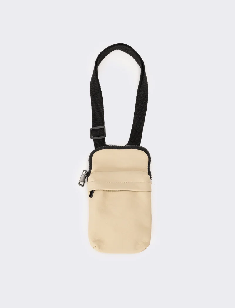 Tracollina uomo in nylon - Beige