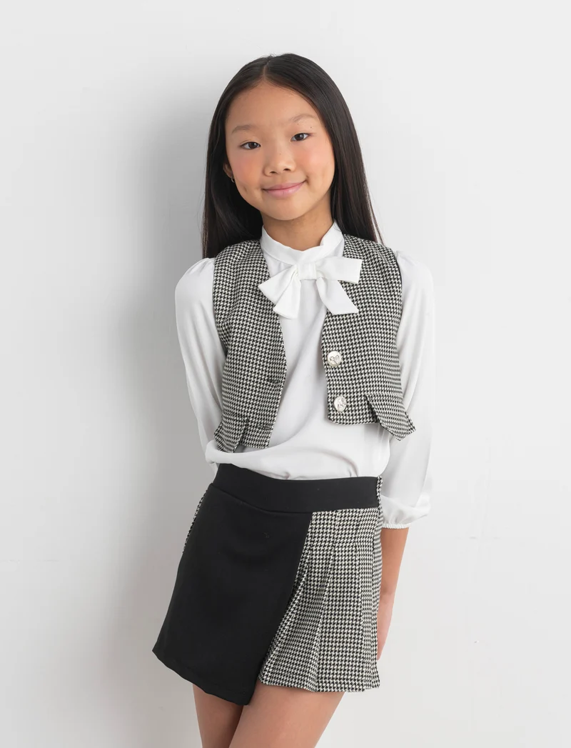 Gilet in pied de poule. - Fantasia