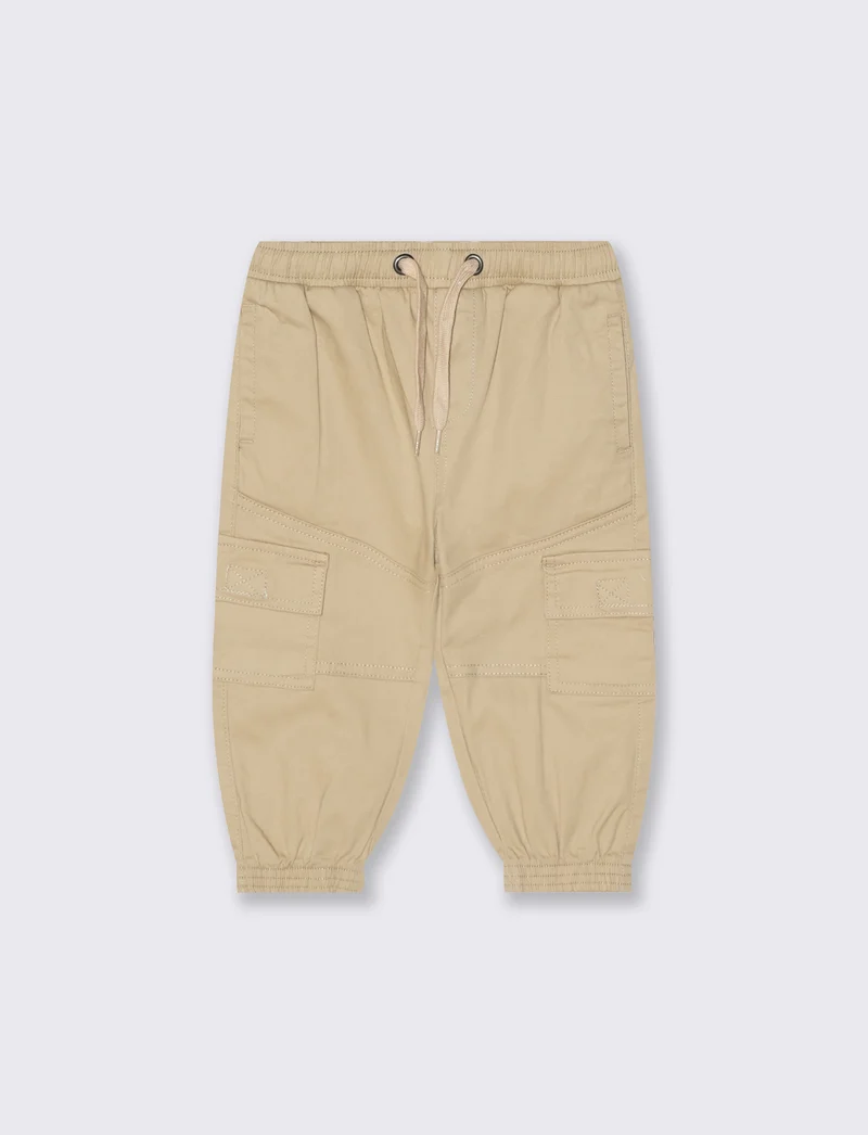 Pantaloni cargo con tasconi laterali - Beige